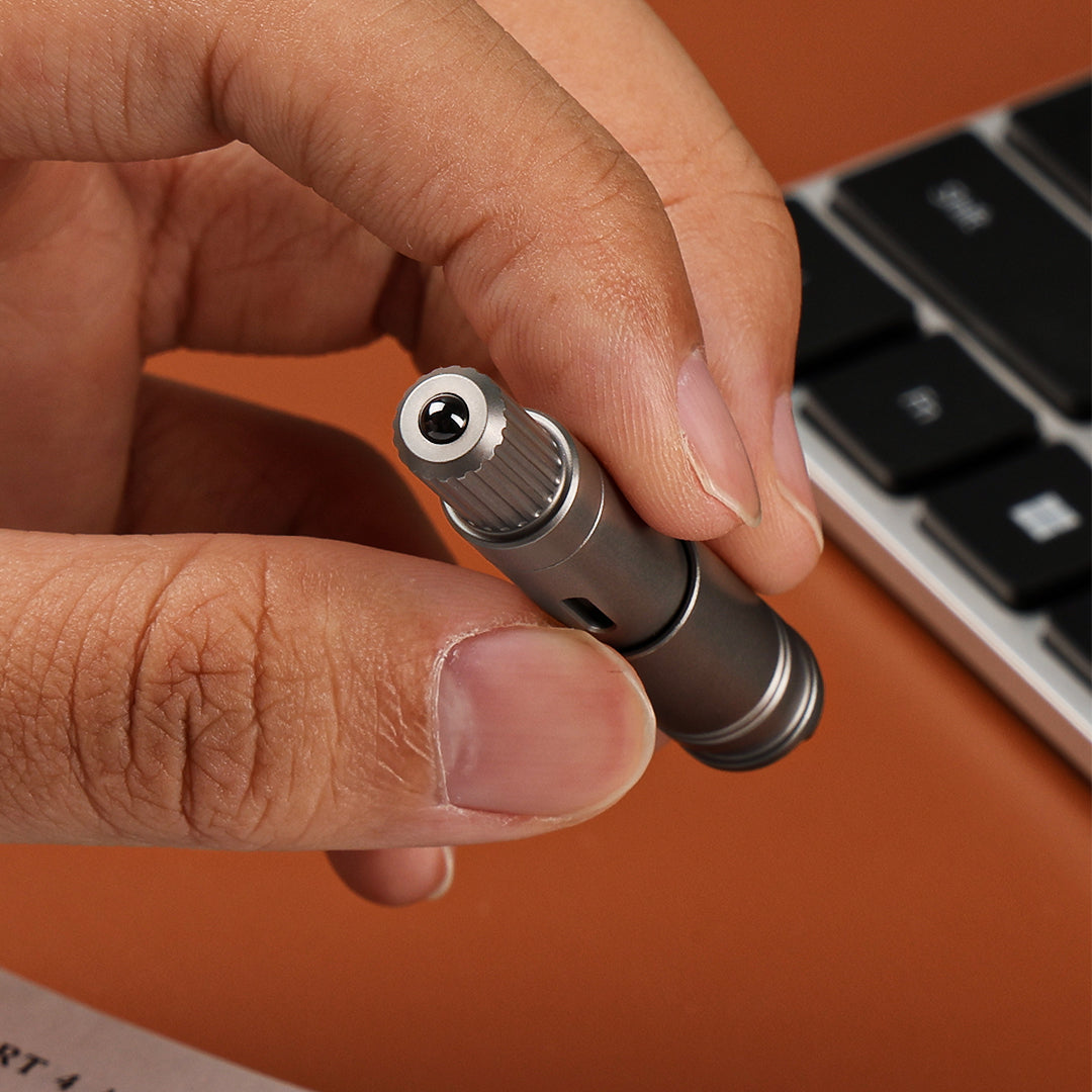 Titanium EDC Keychain Duo – Quick-Release Toothpick & Mini Pen Knife Bundle