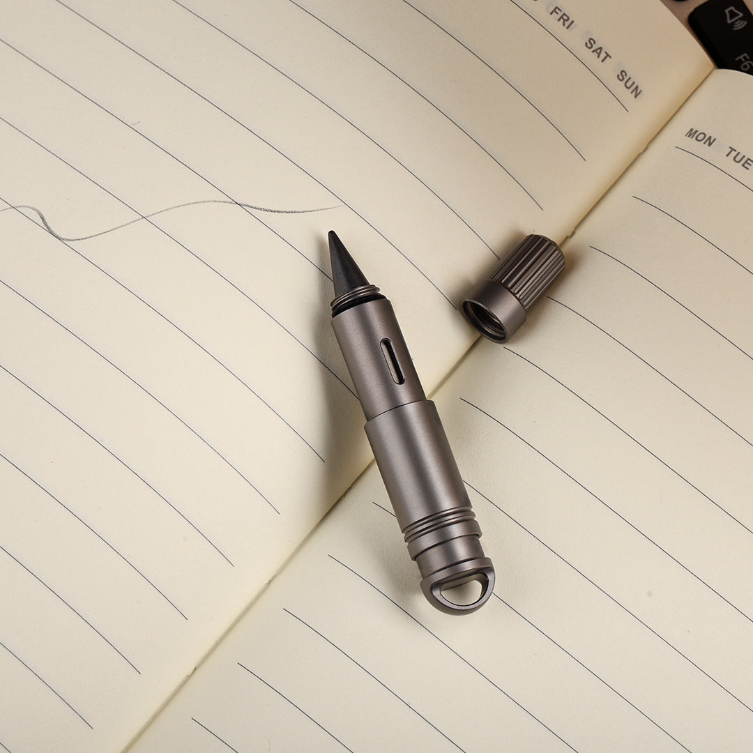 Titanium EDC Keychain Duo – Quick-Release Toothpick & Mini Pen Knife Bundle