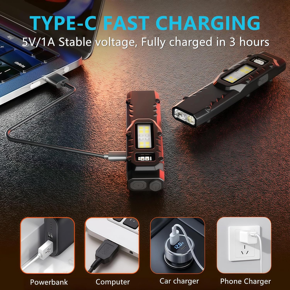 NightGuard Tactical Edge: – 1300 Lumen Rechargeable Flat Flashlight