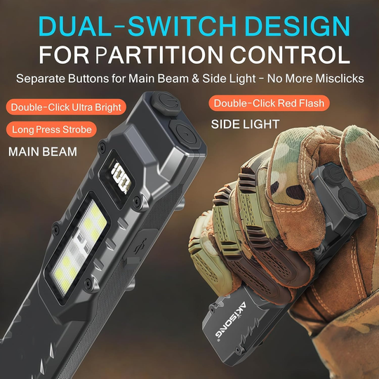 NightGuard Tactical Edge: – 1300 Lumen Rechargeable Flat Flashlight