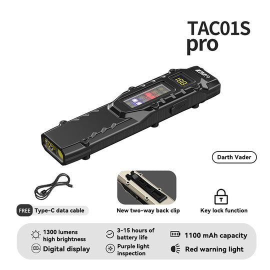 NightGuard Tactical Edge: – 1300 Lumen Rechargeable Flat Flashlight