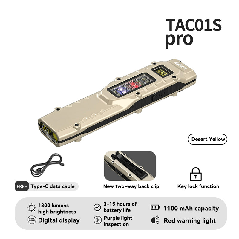 NightGuard Tactical Edge: – 1300 Lumen Rechargeable Flat Flashlight