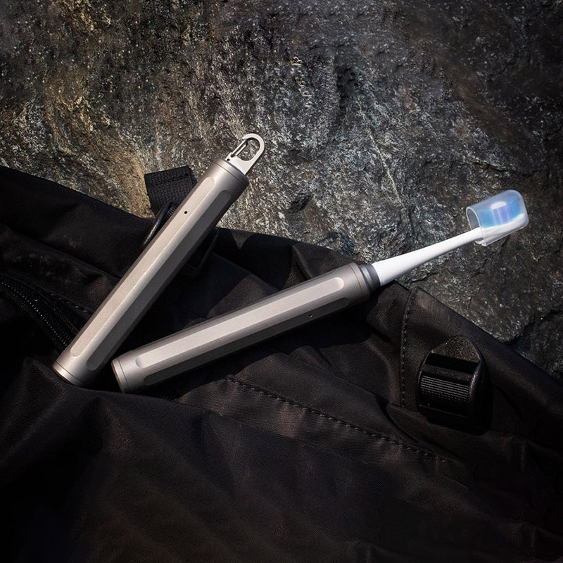 EvoGrip Titanium Toothbrush|The Ultimate 3-in-1 EDC Travel Tool