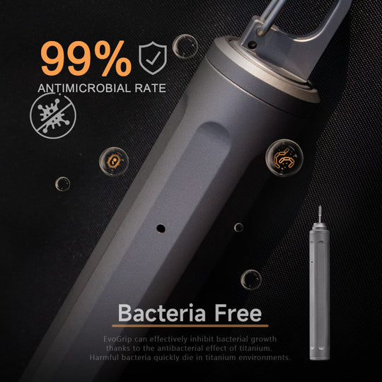 EvoGrip Titanium Toothbrush|The Ultimate 3-in-1 EDC Travel Tool