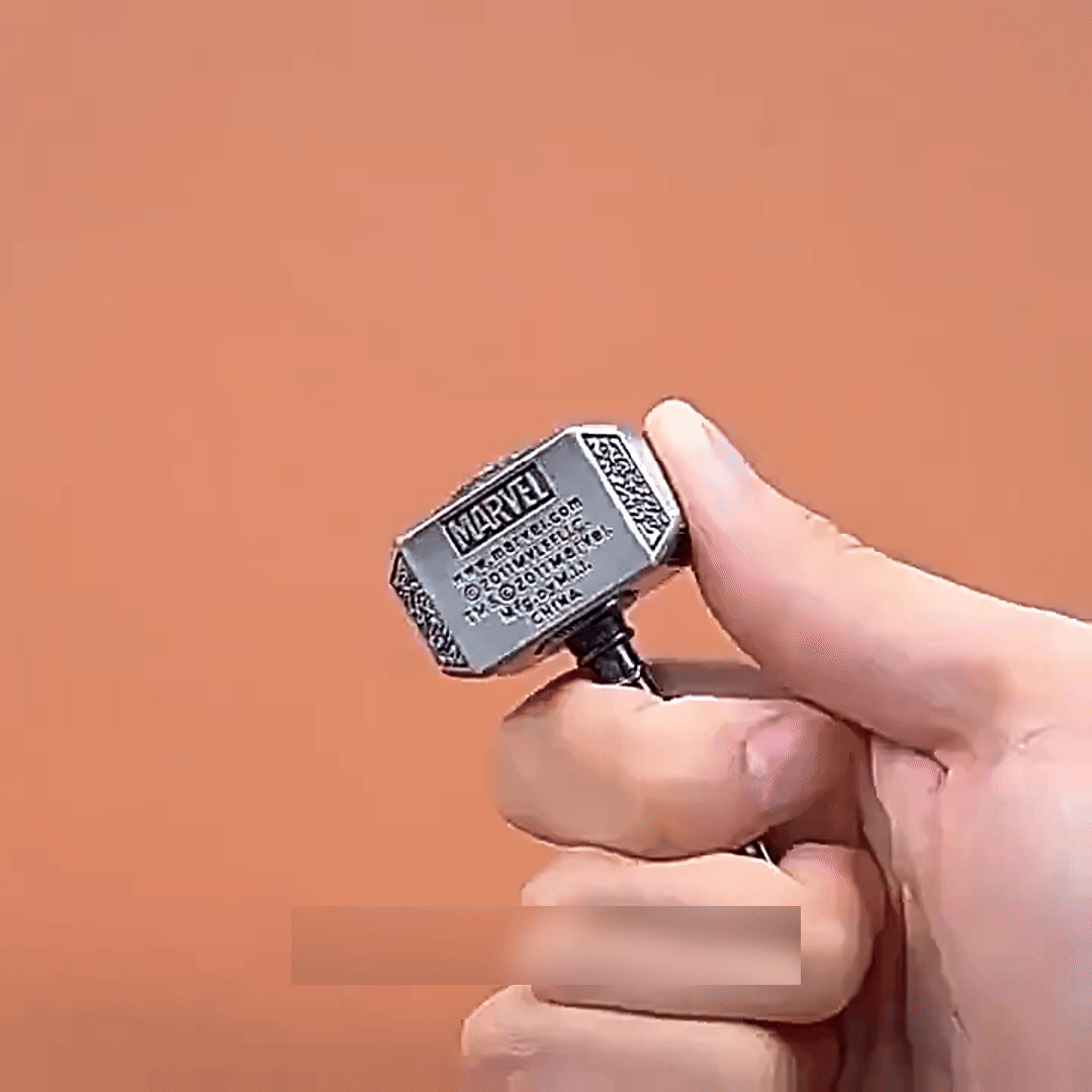 Thor's Spin: Heavy Metal Thumb Fidget Spinner Ratchet Click