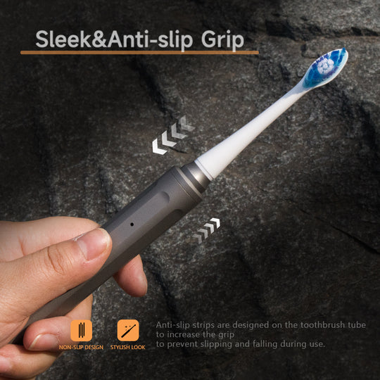 EvoGrip Titanium Toothbrush|The Ultimate 3-in-1 EDC Travel Tool