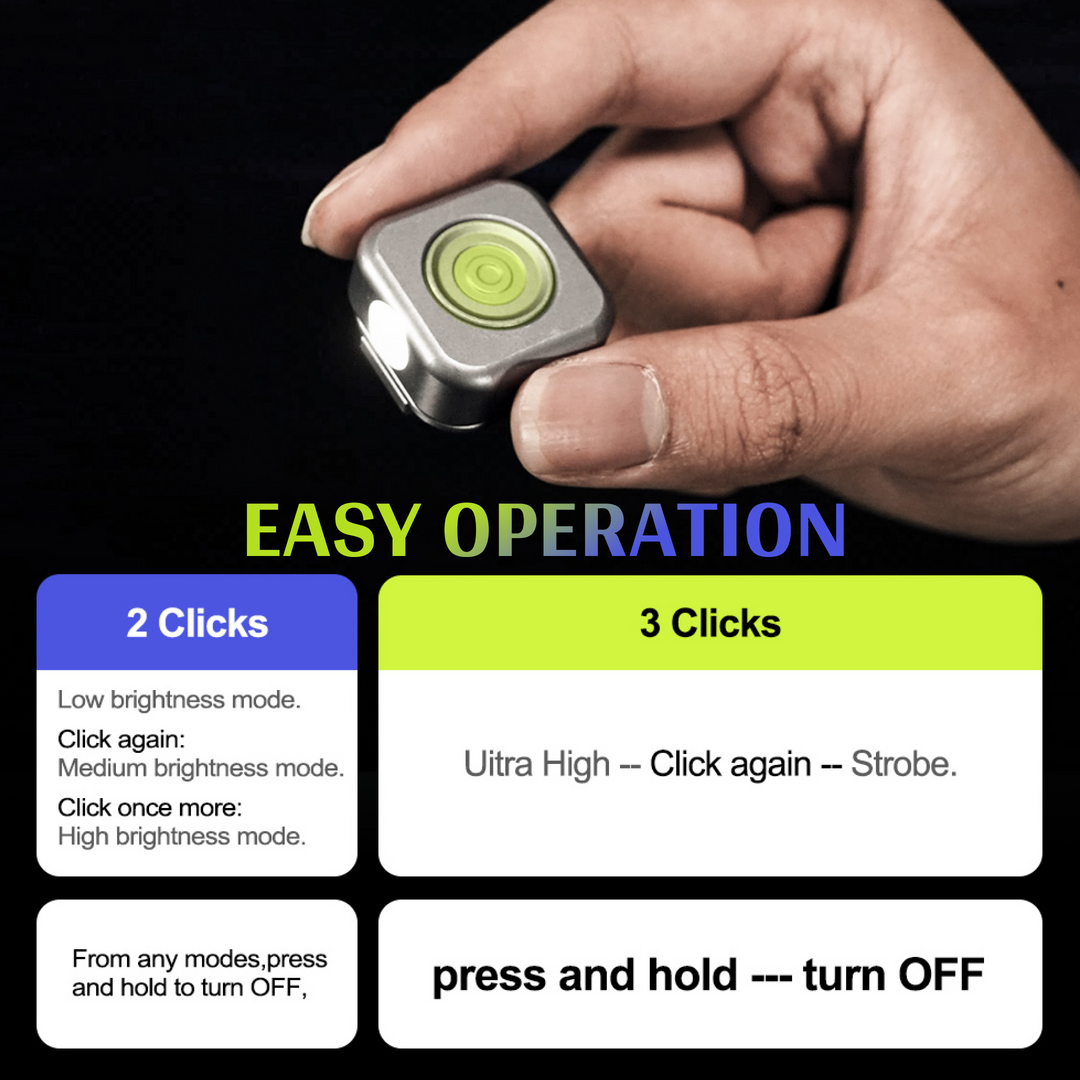 MagCoin - Titanium Magnetic Quick-Release Micro Flashlight