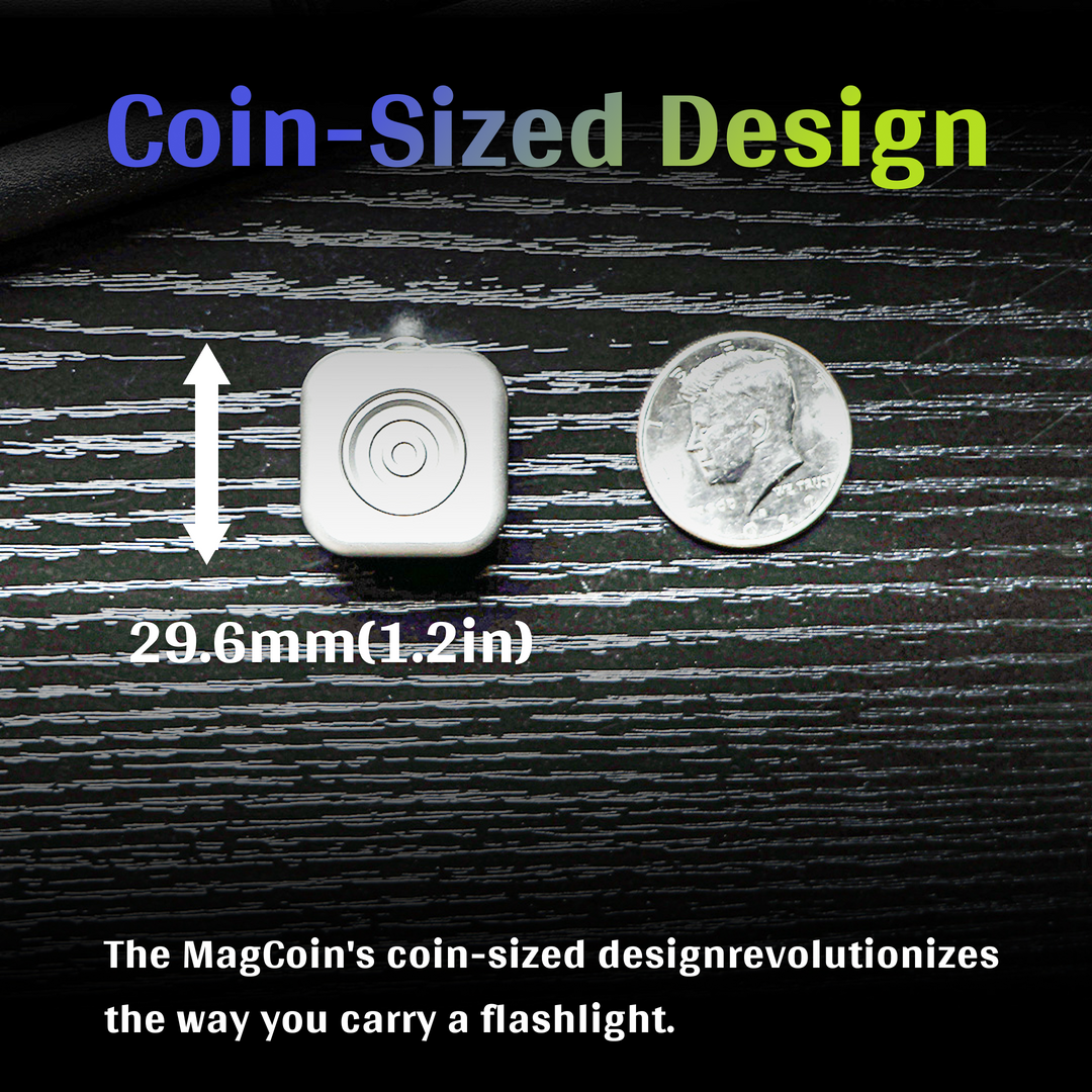 MagCoin - Titanium Magnetic Quick-Release Micro Flashlight