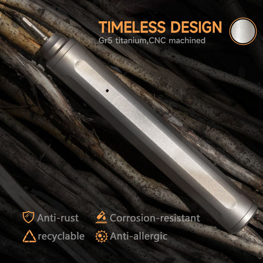 EvoGrip Titanium Toothbrush|The Ultimate 3-in-1 EDC Travel Tool