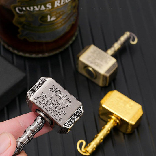 Thor's Spin: Heavy Metal Thumb Fidget Spinner Ratchet Click