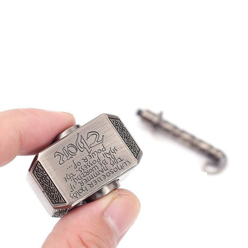 Thor's Spin: Heavy Metal Thumb Fidget Spinner Ratchet Click