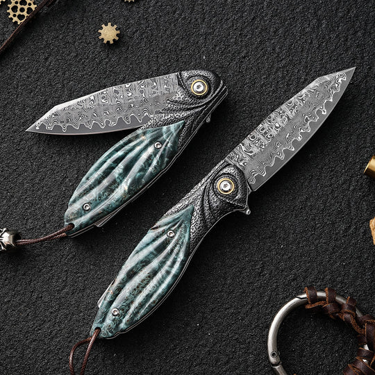 Peacock Forge – VG10 Damascus Pocket Knife