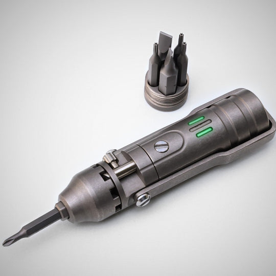 The GripNGo Driver | Titanium EDC Pocket Ratchet Screwdriver