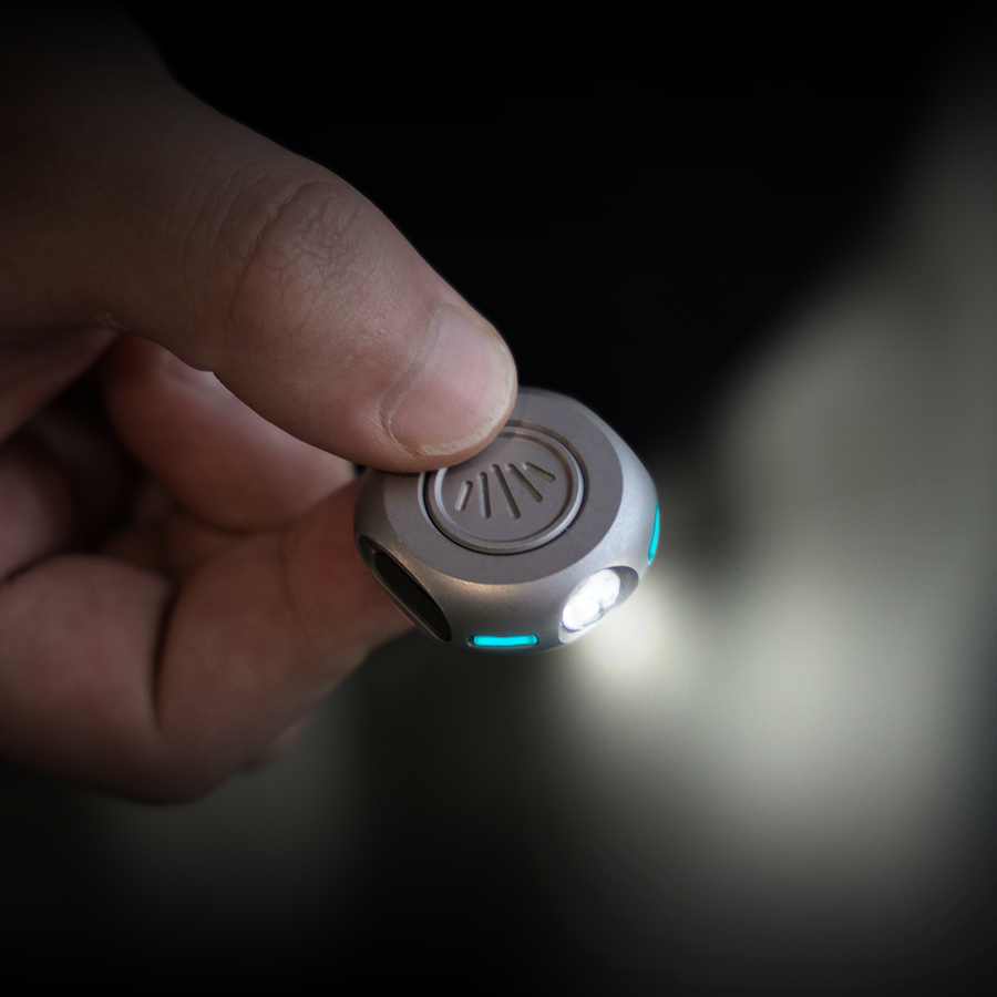 MiCoin Titanium Rechargeable Mini Flashlight - Compact Coin-Sized EDC Torch