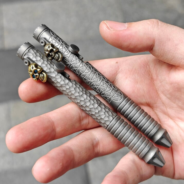 The Aero:Titanium Multifunctional Portable Spinner EDC Pen