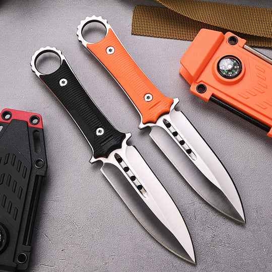 The Ashthalen:Fire Starter & Sharpener with Compass Fixed Blade Knife