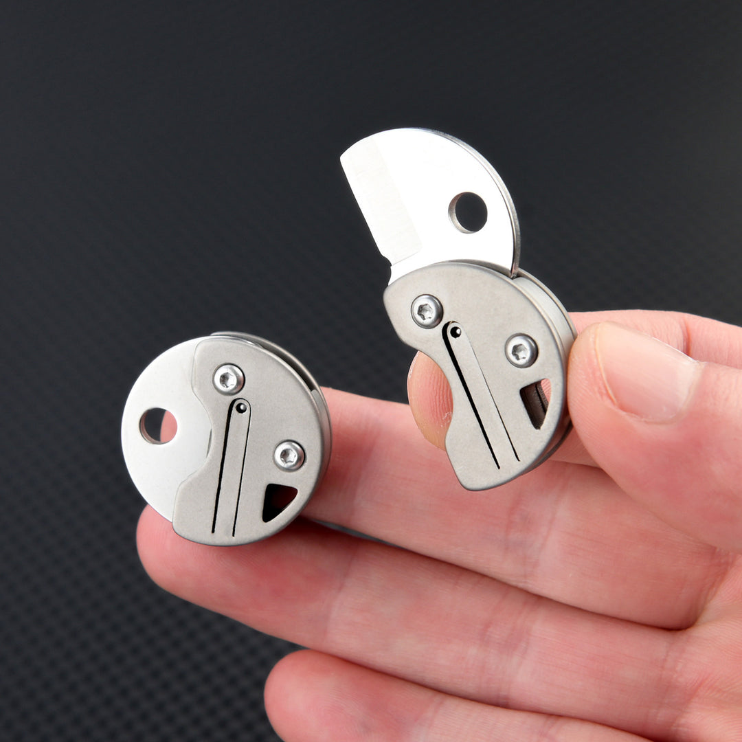 Zero-Bulk:Ultra Mini Titanium Pocket Keychain EDCFolding Knife