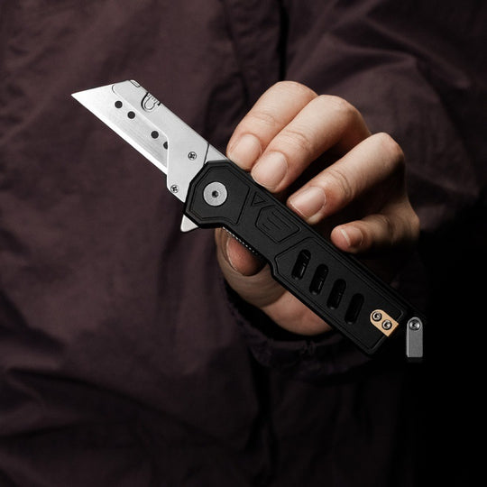 The Glide:Aluminum Replaceable Blade Pocket EDC Utility Knife