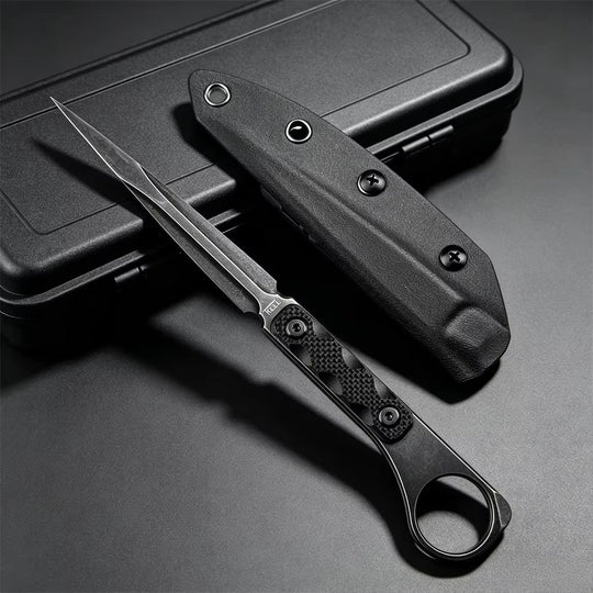The Ice Pick:Triangular Spike EDC Fixed Blade Knife with K-Sheath