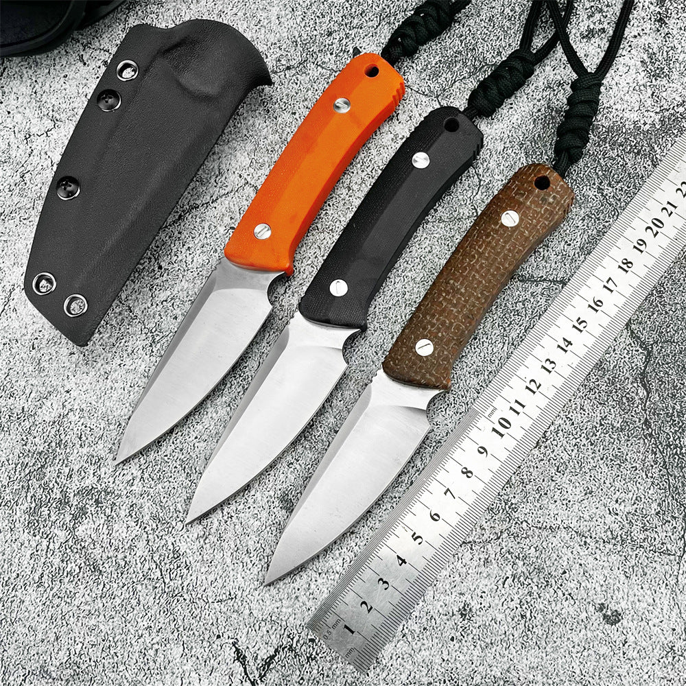 Pocket-Sized Beast:G10 Outdoor Fixed Blade EDC Knife with K-Sheath