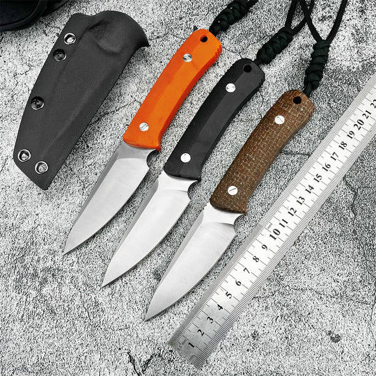 Pocket-Sized Beast:G10 Outdoor Fixed Blade EDC Knife with K-Sheath