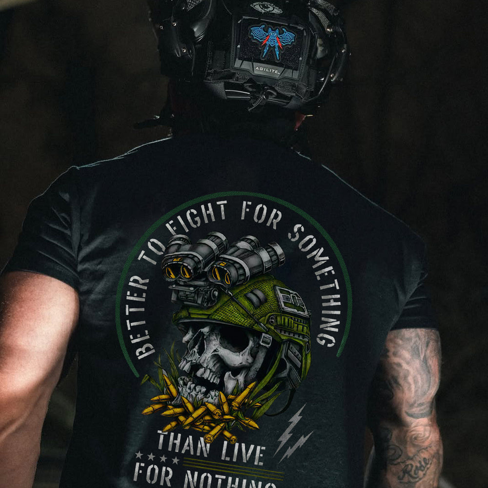 Tough Warrior:Military Style Crew Neck Graphic Tee Short Sleeve Men's T-Shirt
