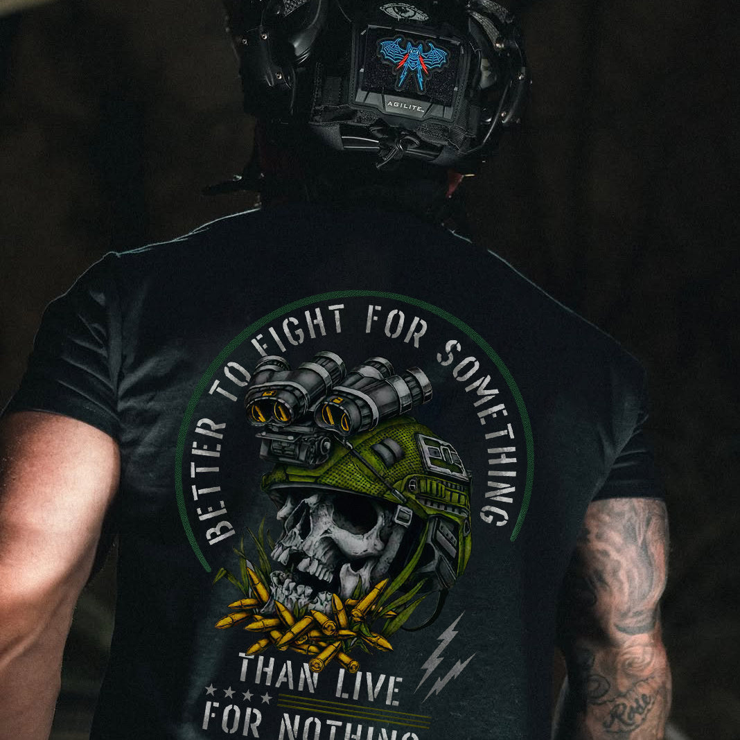 Tough Warrior:Military Style Crew Neck Graphic Tee Short Sleeve Men's T-Shirt