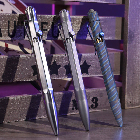 The Meteor:Titanium Bolt Action EDC Tungsten Steel Tactical Pen