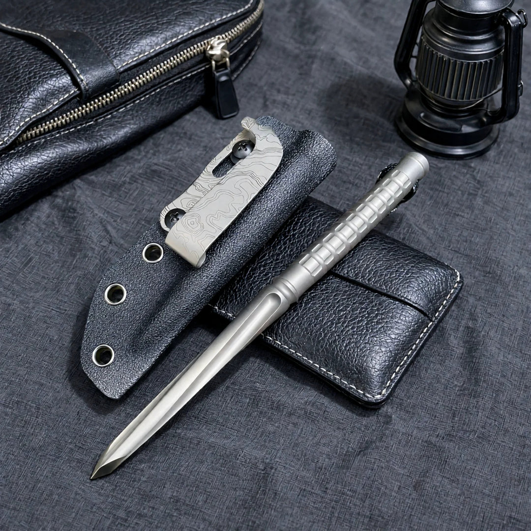 TitanSpike:Titanium Tactical Utility EDC Tool with K-Sheath