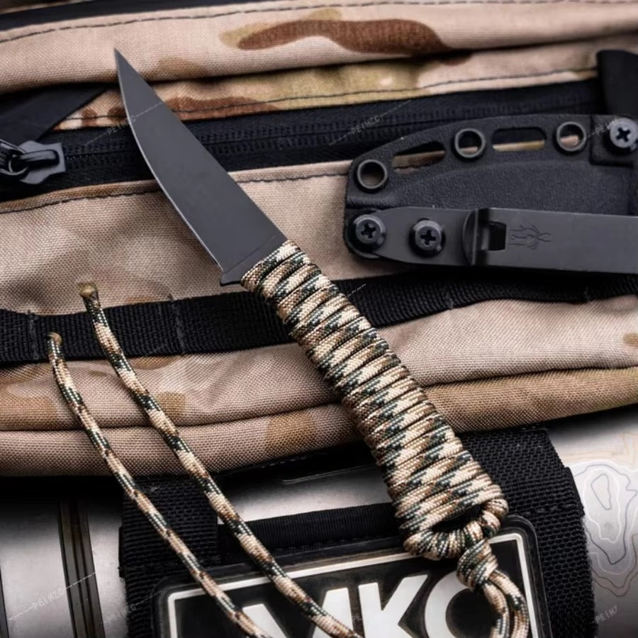 The Frost:Hand-Wrapped Handle Outdoor Fixed Blade Knife