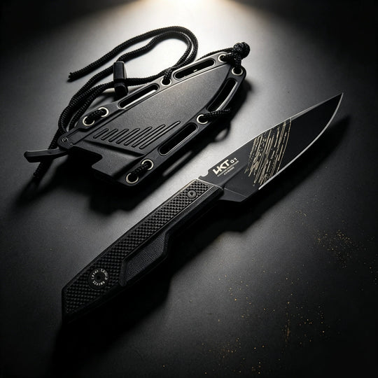 The Ravix:N690 Steel Fixed Blade EDC Outdoor Knife with K-Sheath