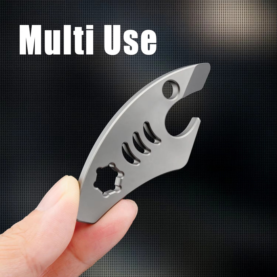 The Mako:Titanium EDC Pry Bar, Screwdriver Pocket Multi-Tool