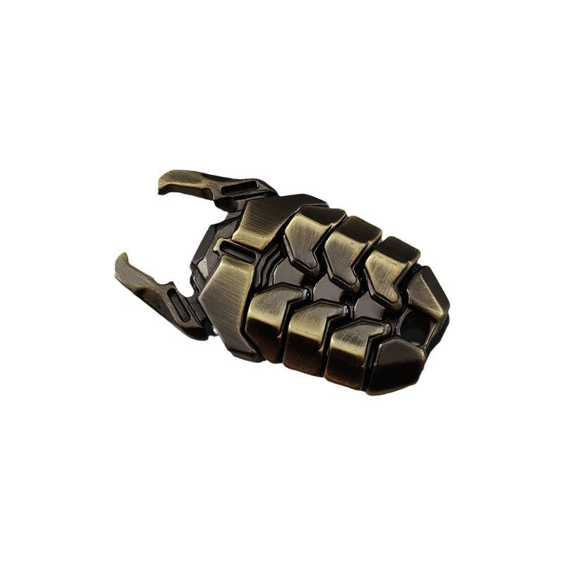 EDC Mecha Beetle – Cyber Warrior's Alloy Snap Coin, Kinetic Fidget Toy