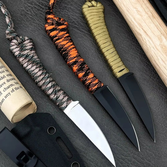 The Frost:Hand-Wrapped Handle Outdoor Fixed Blade Knife