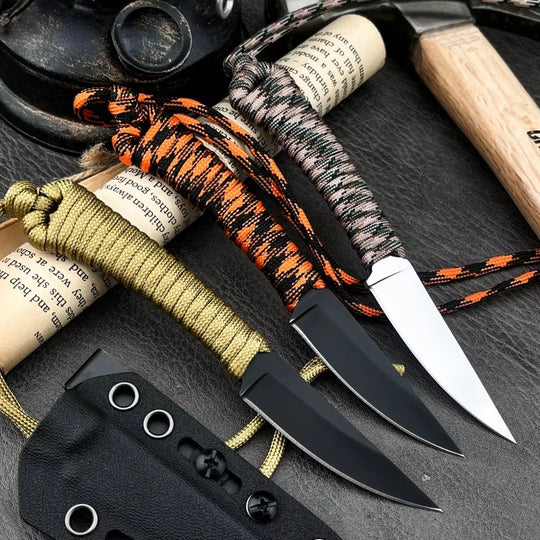The Frost:Hand-Wrapped Handle Outdoor Fixed Blade Knife