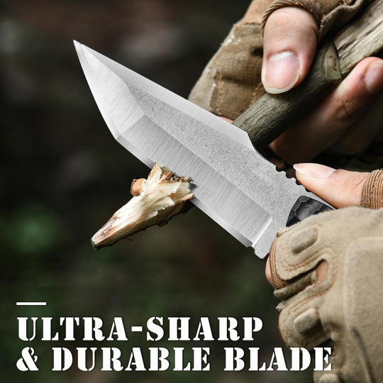 The Tharvex:7Cr13MoV Fixed Blade Survival G10 HandleEDC Knife