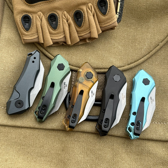 Rainbow Shield:Aluminum Handle Mini Outdoor Folding Pocket EDC Knife