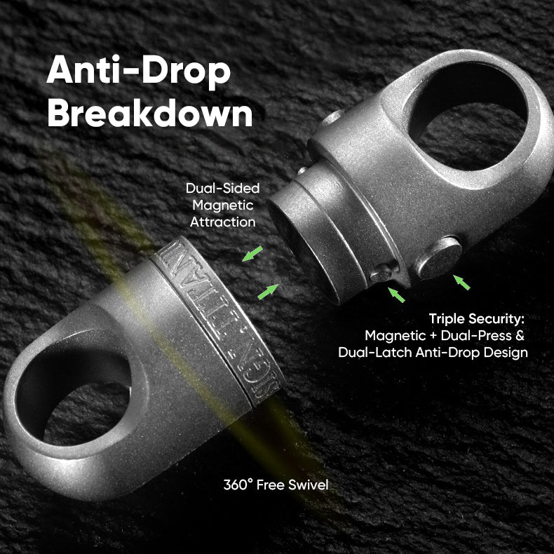Star-to-Orbit Attraction:Titanium Spin & Pull Keychain Clip Rotatable Quick-Release Buckle