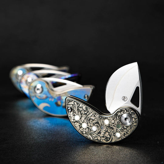 Cradle:Mini Titanium & CPM-3V Steel Quick-Open Original Pocket EDC Knife