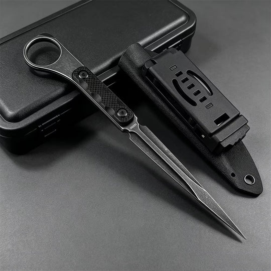 The Ice Pick:Triangular Spike EDC Fixed Blade Knife with K-Sheath