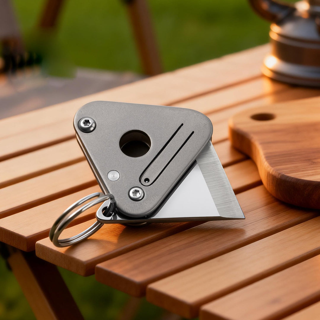 Zero-Bulk:Ultra Mini Titanium Pocket Keychain EDCFolding Knife