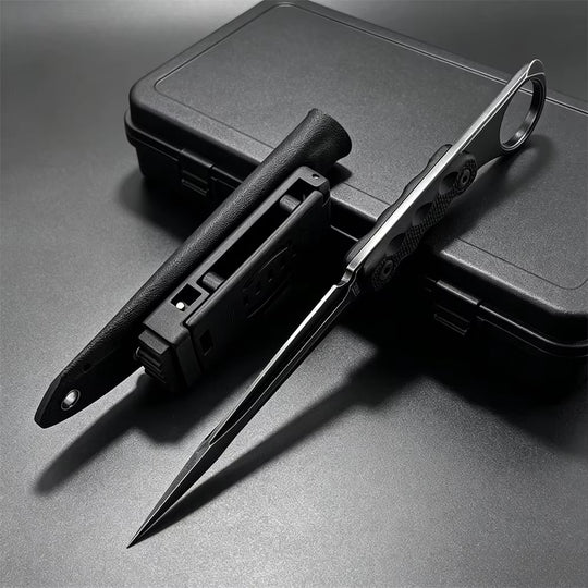The Ice Pick:Triangular Spike EDC Fixed Blade Knife with K-Sheath
