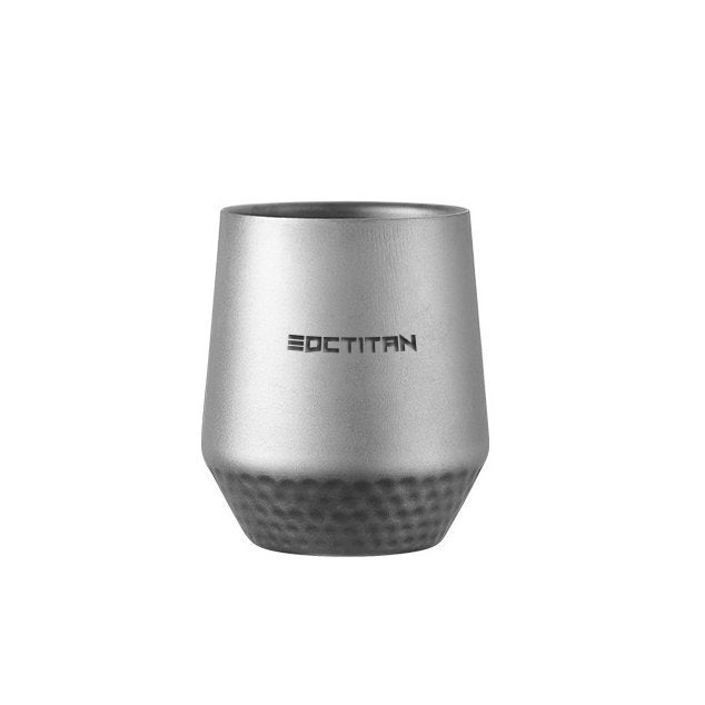 The LUMA:Pure Titanium Hammered Insulated Cup