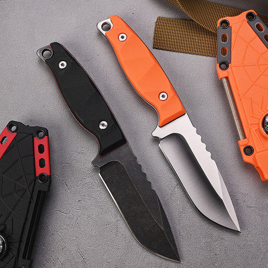 The Trailblazer: Multi-Functional Survival Knife with Compass & Fire Starter