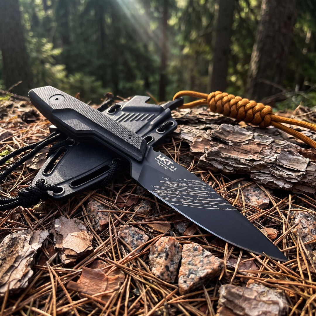 The Ravix:N690 Steel Fixed Blade EDC Outdoor Knife with K-Sheath