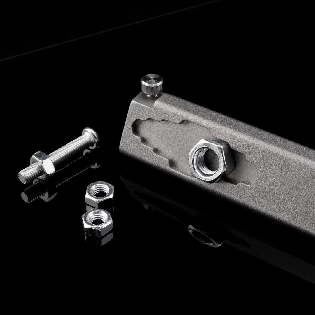 The TriRuler:Titanium Drafting Built-In Mini Pencil EDC Multi-Tool