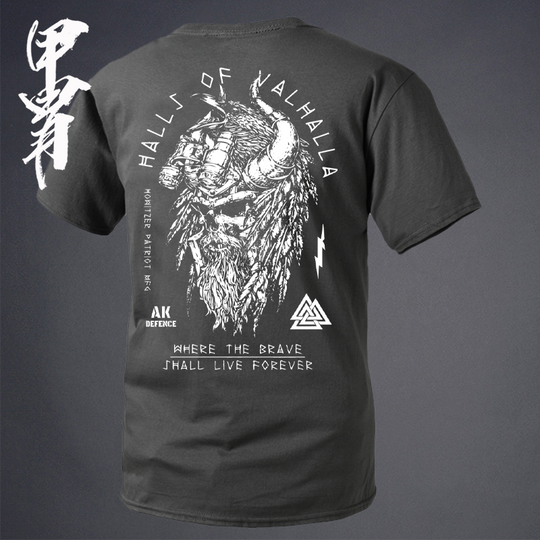 Military Viking:Tactical Rugged Crew Neck Men's Short Sleeve T-Shirt
