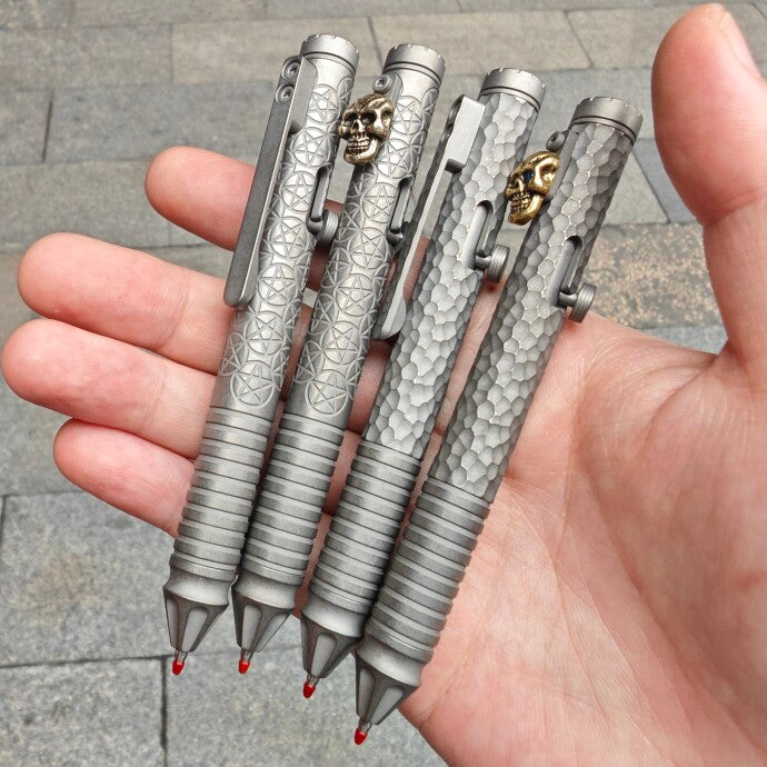 The Aero:Titanium Multifunctional Portable Spinner EDC Pen