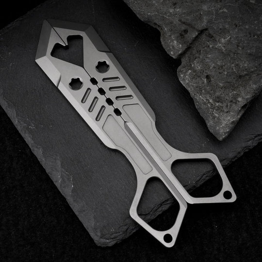 The Xevron:Titanium Pry Bar – EDC Fidget Tool & Bottle Opener