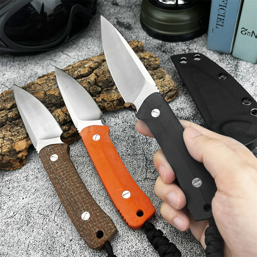 Pocket-Sized Beast:G10 Outdoor Fixed Blade EDC Knife with K-Sheath